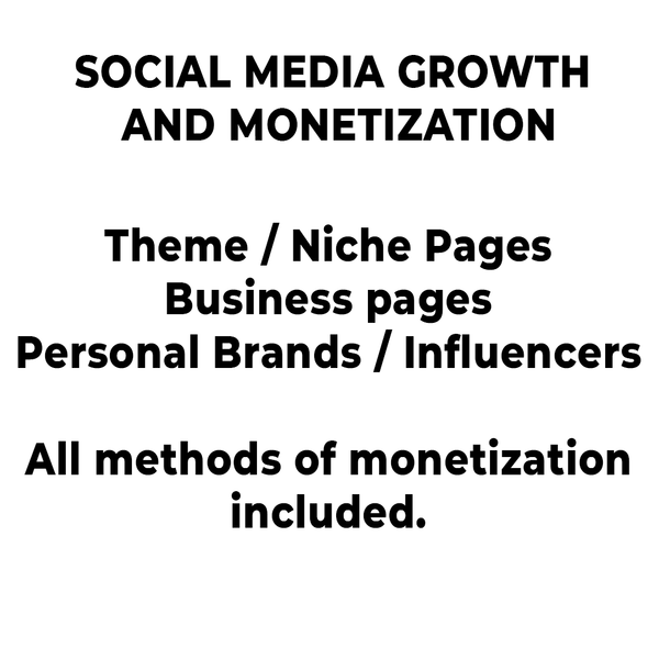 Social Media Growth / Monetization E-Book - Pre Order